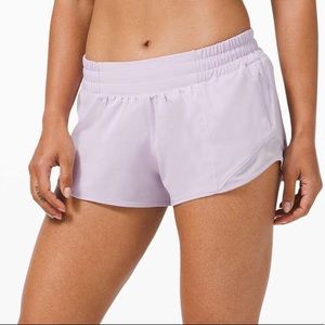 Lululemon Lavender Hotty Hot Shorts 2.5”